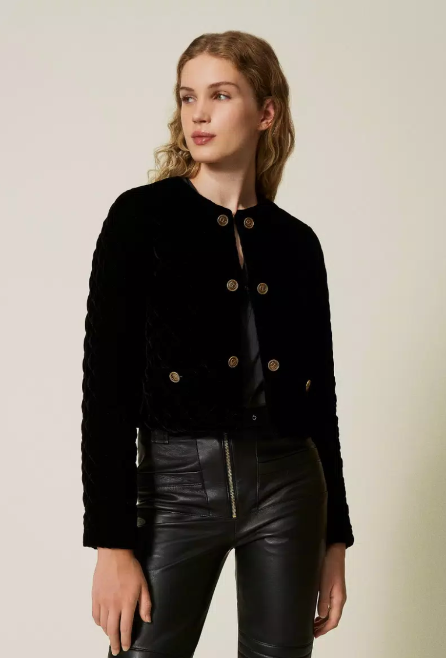 TWINSET velvet quilted jacket