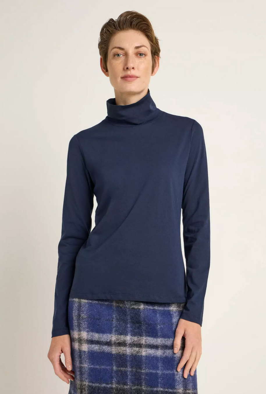 Rollkragenshirt aus Bio-Baumwolle