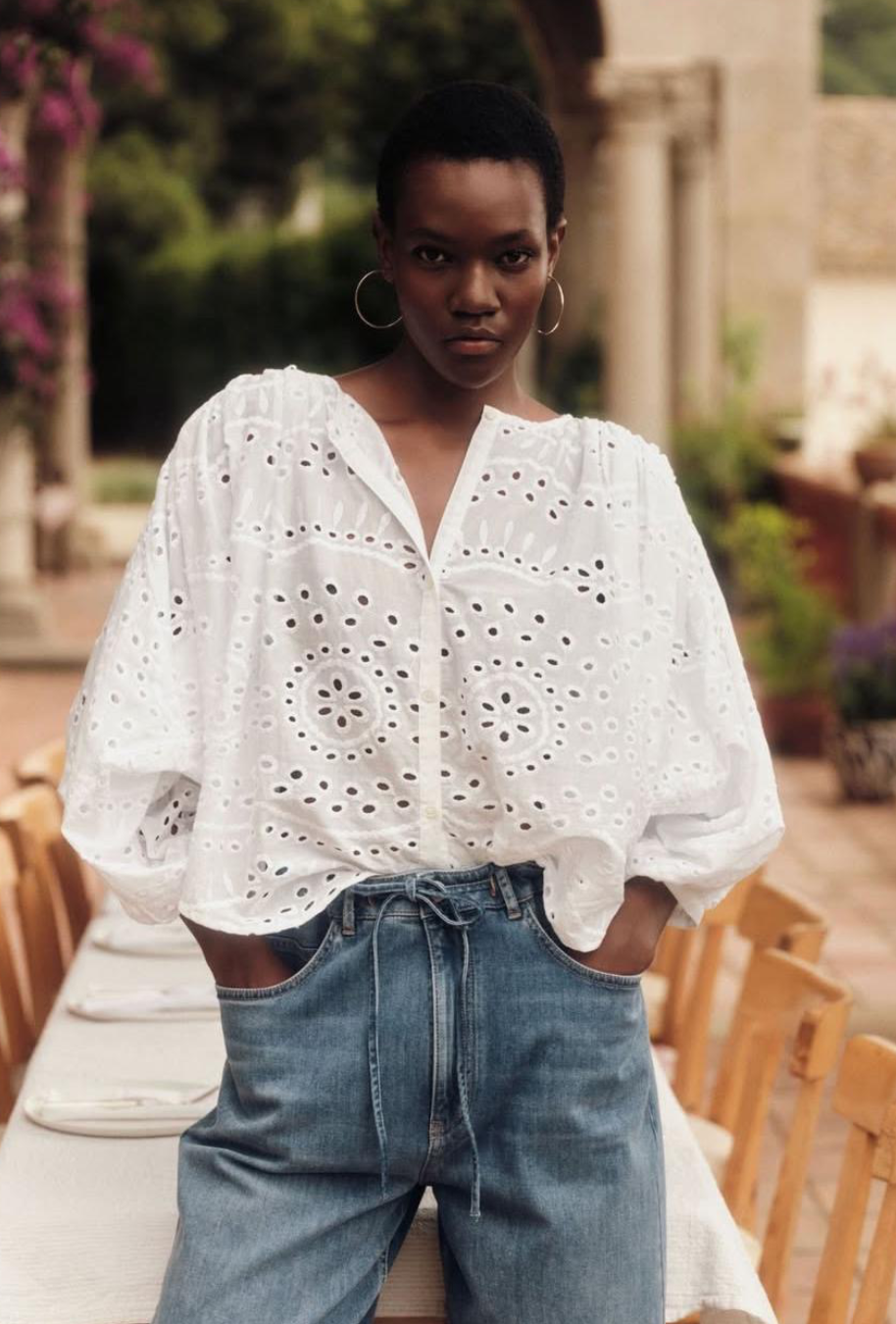 Stickereibluse